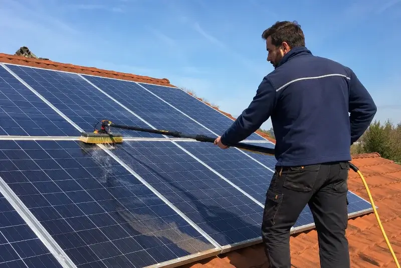 Nettoyage et entretien de panneaux solaires à Pont-l'Abbé-d'Arnoult