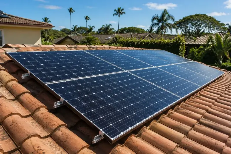 Installation de panneaux solaires à Pont-l'Abbé-d'Arnoult